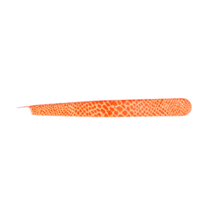 موچین دست ساز نیپس سر کج مدل نارنجی خال ‌خالی