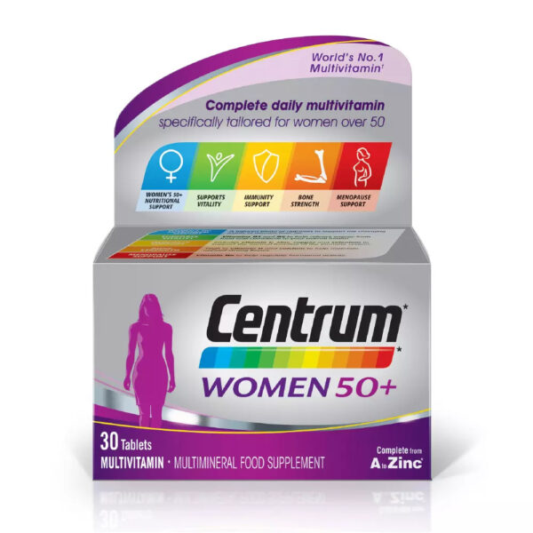 مکمل مولتی ویتامین کامل ضروری A-Z سنترام مخصوص خانم های بالای ۵۰سال Centrum Womens +50