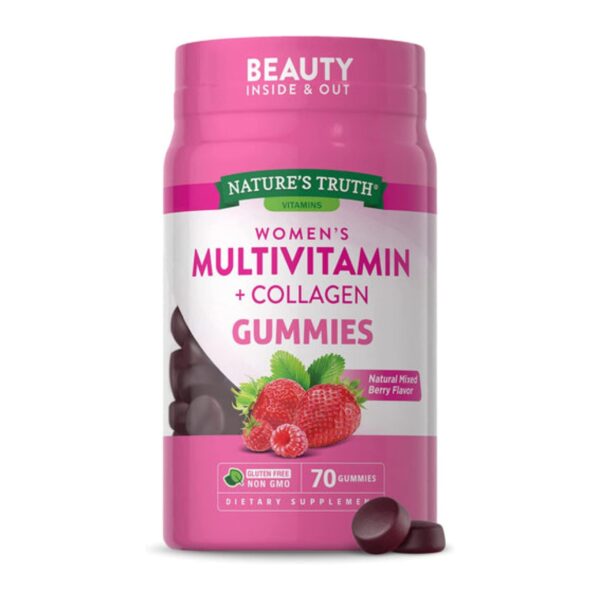 پاستیل مولتی ویتامین کلاژن ساز بانوان نیچرز تروث پاستیل مولتی ویتامین کلاژن ساز بانوان نیچرز تروث